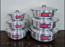 Juego De Calderos De Aluminio De 6pzs Baterias Cocina Ollas