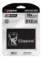 Disco Sólido Interno Kingston Skc600/512g 512gb Preto Cor Preto