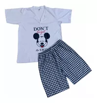 Pijamas De Mickey Para Hombre En Pantaloneta