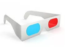 Lentes 3d Anteojos Gafas Tv Rojo Cyan / 100 Unidades