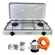 Cocina A Gas 2 Quemadores Encimera + Manguera Y Regulador