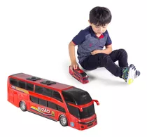 Ônibus C/ 2 Andares 25 Cm Mini Buzão 1/48 Na Solapa Bs Toys