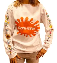 Buzo Nickelodeon. Blanco. Con Puños