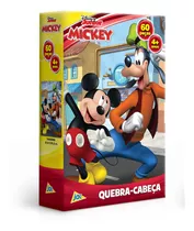 Quebra Cabeça Infantil Do Mickey Mouse E Pateta Acima 4anos