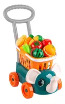 Carrito De Supermercado Con Verduras Y Frutas Para Cortar Co