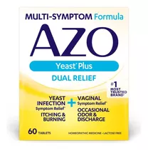 Azo Levadura Plus Infeccion Picazon Ardor Vaginal 60 Tab