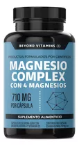 Magnesio Complex | Citrato De Magnesio | Glicinato De Magnesio | Gluconato De Magnesio | 710 Mg | Sin Rellenos - 180 C��psulas