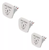 Adaptador 3 En Línea Multiformato Blanco Vivion Pack X3 -sc