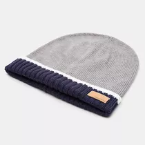 Gorro Beanie Timberland Solid Rib Gris/azul