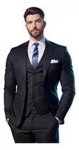  Terno Completo Masculino Slim - Blazer + Calça + Colete  