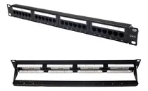 Patch Panel 24 Portas Cat6 Rj45 Rede Lan Utp Certifica Giga