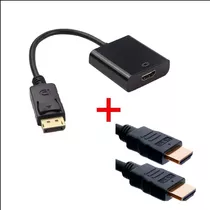 Kit Adaptador Displayport Para Hdmi + Cabo Hdmi 2 Metros