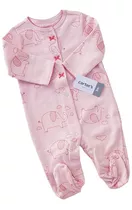 Enterito Pijama Algodón Carters Beba Elefante Rosado 3m Y 9m