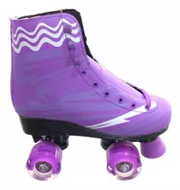 Patines Morado, Con Luces Led (4 De Patines) 34, 36