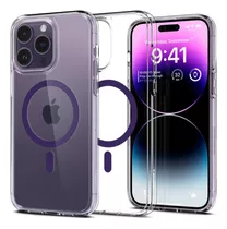 Case Funda Spigen Ultra Hybrid Magsafe iPhone 14 Pro Max 6.7 Color Morado Oscuro