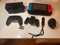 Nintendo Switch Rojo/azul Con Accesorios Y Juegos