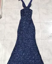 Vestido De Lentejuelas Azul