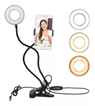 Aro De Luz Led Celular Soporte 2 En 1 Tiktok Instagram Live