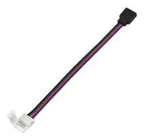 Union Hembra Con Cable Para Cinta Tira Led Rgb 4 Pines