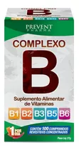 Vitaminas Complexo B B1 B2 B3 B5 B6 Prevent Pharma 100 Cp