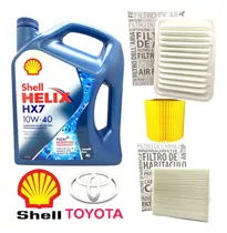 Kit Service 4l Aceite Shell + 3 Filtros Toyota Corolla 1.8