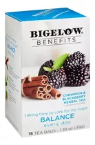 Te Canela Blackberry Bigelow Balance Azúcar Herbal 18 Bags