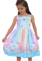Vestido Temático Infantil Festa Temas Diversos+ Brinde Tiara