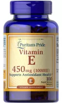 Vitamina E 1000iu 450mg X 100 Softgel Usa