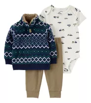 Set Carters 3p Campera Micropolar C/corderito Pelele Body Ub