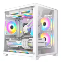 Gabinete Gamer Branco Space Lateral E Frontal Vidro K-mex