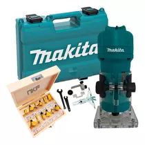 Tupia 6 Mm 530 Watts 3709 Makita + Maleta Plástica E Fresas 