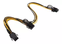 Cabo De Alimentação Adaptador Pci-e 6 Pinos P/ Duplo 8 Pinos