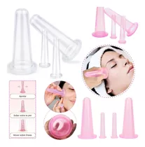 Set X4 Ventosas Chinas Faciales Cupping Cup Silicona Rostro