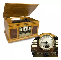 Vitrola Retro Pulse Aretha Sp611 Bt/aux/usb/fm/sd/cd/k7 30w Cor Caramelo 110v/220v