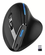 Mouse Game Vertical Zelotes S/fio+bluetooth Wif,recarregável Cor Preto