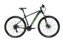 Mountain Bike Venzo 24 Velocidades Thorn Revo  2023 R29 L 24v Frenos De Disco Hidráulico Cambios Shimano Color Negro/verde/celeste