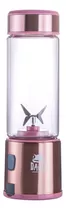 Licuadora Portátil Davoli S-pow 450 Ml Con Usb Rosado Y Vaso De Vidrio De Borosilicato