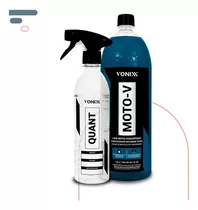 Kit Limpeza Automotiva Shampoo Moto-v + Pulverizador Quant