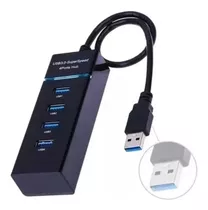 Hub Usb 3.0 4 Portas Entradas 30cm Extensor Slim Hi Speed