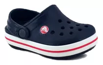 Crocs Sueco Natacion Niño Croband Kids Azul-rojo Cli