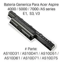 Bateria Generica Nueva Para Laptops Acer Aspire (as10d31)