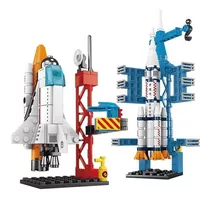Blocos De Montar Nave Espacial E Foguete Kit Compatível Lego