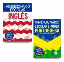 Kit Mini Dicionário Escolar - Língua Portuguesa + Tradução Inglês - Português