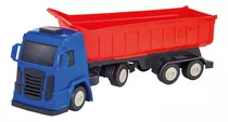 Caminhão New Truck Caçamba Brinquedo Menino Cor Azul/vermelho/amarelo