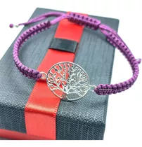 Pulsera Árbol De La Vida En Plata 925 - Ajustable + Caja