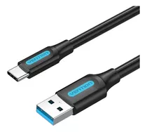 Cabo Usb-c Usb C Para Usb 3.0 5gbps 3a 2m Vention Cozbh Cor Preto