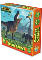 Quebra Cabeça Reino Dos Dinossauros 200 Peças Infantil