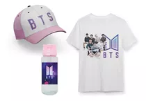 Pack Remera + Botella + Gorra + K Pop Bts Twice Black Pink 