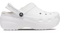 Crocs Con Plataforma Y Corderito | Lined Original | Blanco