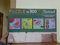 Quebra Cabeça Puzzle 4x300 Peças Linha Decorart Verão - Grow